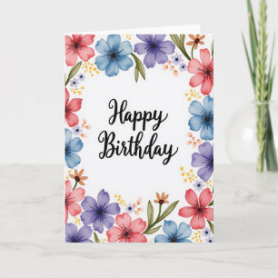 Gestreifte Botanik-Kunstkarte Karte