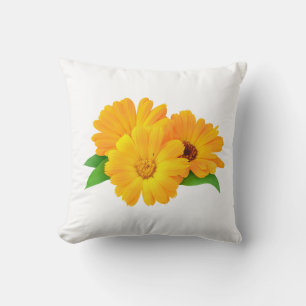 Gestreifte Calendula-Blume Kissen