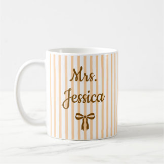 Gestreifte Coquette individuelle Geschenke zur Leh Kaffeetasse