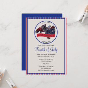 Gestreifte Eagle-Party zum 250. Jubiläum Einladung