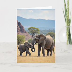 Gestreifte Elefant Liebeskarte Karte