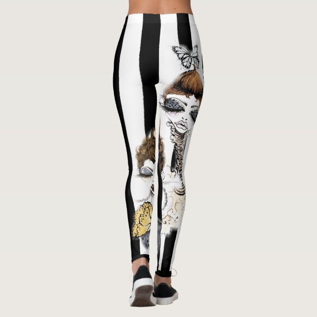 Gestreifte Elf-Leggings Leggings (Rückseite)