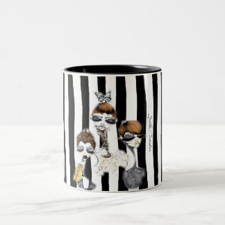 Gestreifte Elf-Schale Zweifarbige Tasse