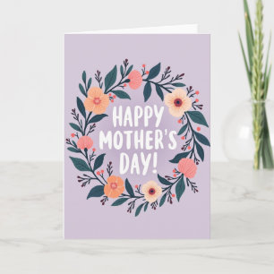 Gestreifte Florale Hallo-Karte Karte