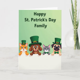 Gestreifte Freunde St. Patricks Tag Karte