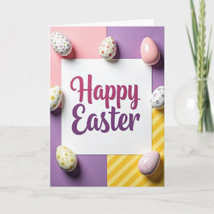 Gestreifte Frohe Ostern Karte