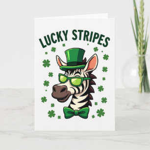 Gestreifte Glücks St. Patricks Karte