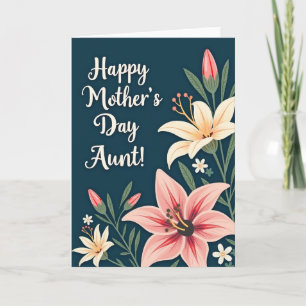Gestreifte Happy-Tante-Tag-Karte Karte