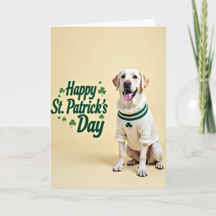 Gestreifte Hund St. Patrick's Day Karte