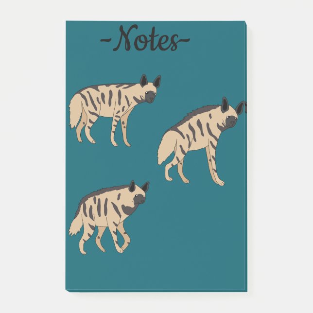 Gestreifte Hyänen Post-it Klebezettel (Vorderseite)
