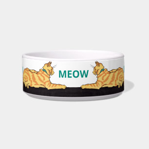 Gestreifte Ingwerkatze Napf