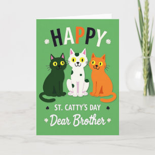 Gestreifte Katzen Glückskarte Karte