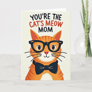 Gestreifte Katzen-Mama-Karte Karte