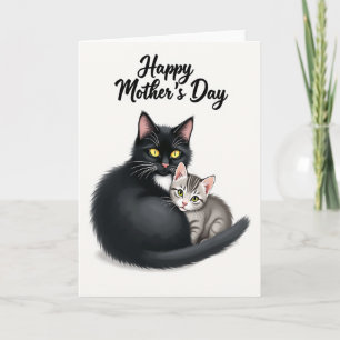 Gestreifte Katzenmütter Karte