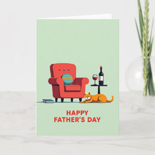 Gestreifte Kissen Happy Fathers Day Karte