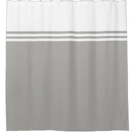 Gestreifte, kundengerechte neutrale Farbe Duschvorhang