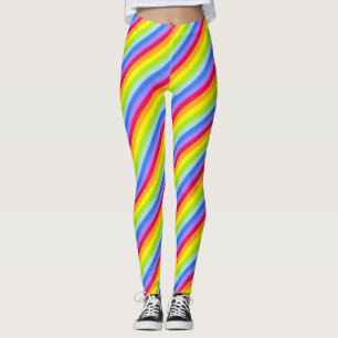 Gestreifte Leggings des hellen bunten Regenbogens