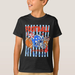 Gestreifte lustige Spieltags-Sport Football ist Fa T-Shirt
