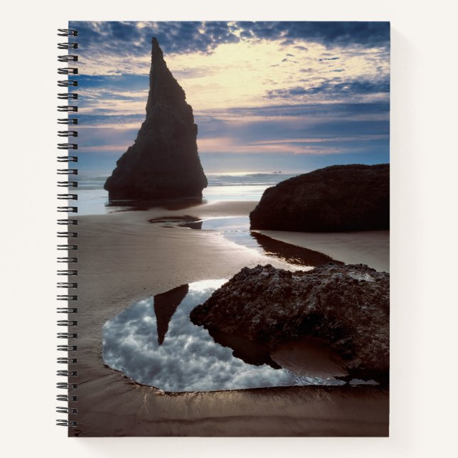 Gestreifte Naht | Face Rock Wayside, OR Notizbuch (Vorderseite)