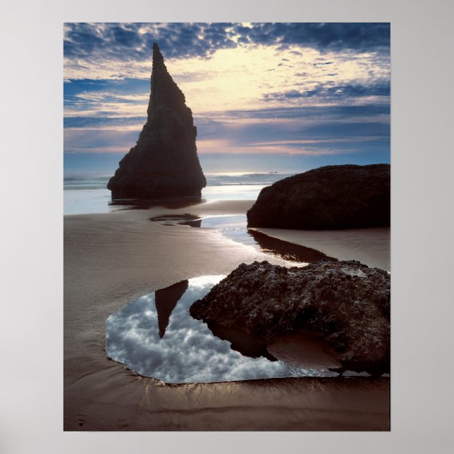 Gestreifte Naht | Face Rock Wayside, OR Poster (Vorne)