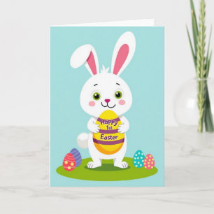 Gestreifte Ostergrußkarte Karte
