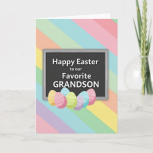 Gestreifte Ostern Enkelkarte Karte
