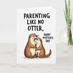 Gestreifte Otter-Eltern-Karte Karte