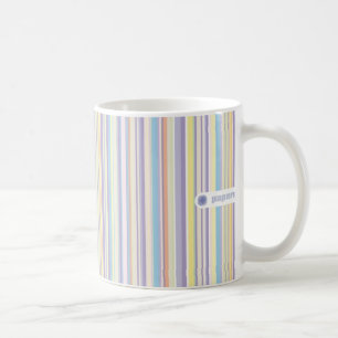 Gestreifte PastellTasse Kaffeetasse