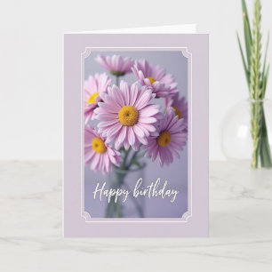 Gestreifte rosa Daisy-Liebeskarte Karte