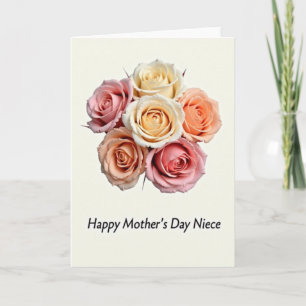 Gestreifte Rosen Nichte Tag Karte