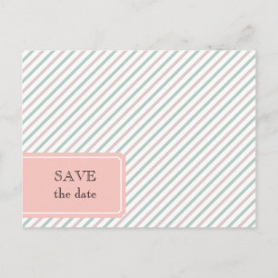 gestreifte Save the Date Postkarte