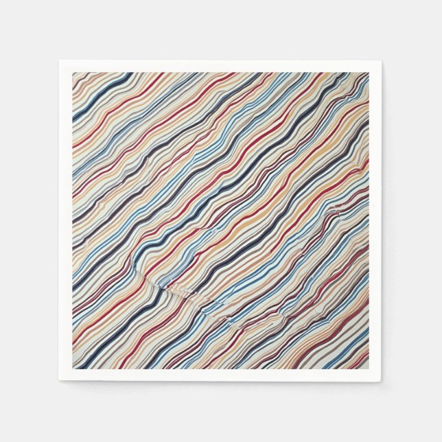 gestreifte Serviette (Vorderseite)