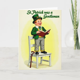 Gestreifte Shamrock-Lad-Karte Karte