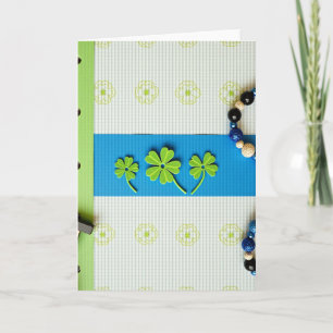 Gestreifte Shamrock-Musterkarte Karte