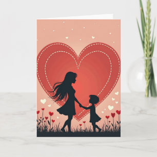 Gestreifte Silhouette Love Bond Karte