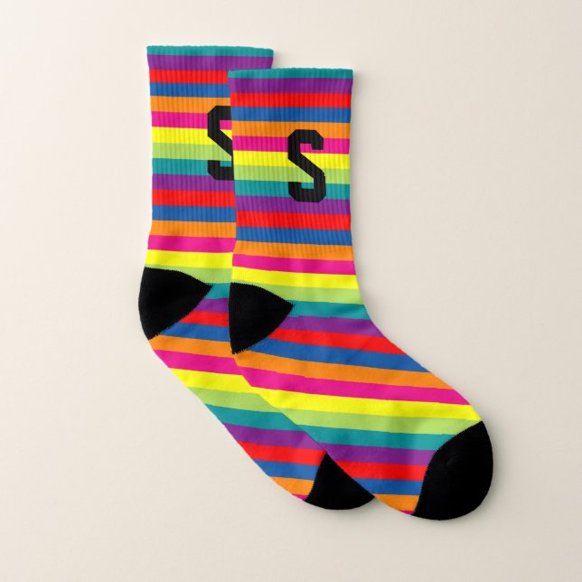 Gestreifte Socken des kundenspezifischen (Paar)