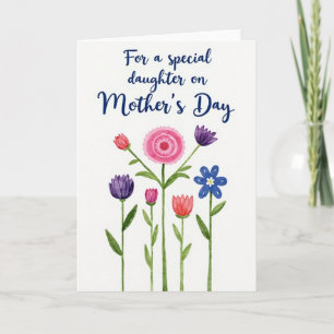 Gestreifte Special Daughter Day Karte