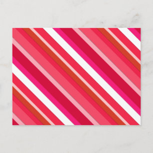 Gestreifte Süßwaren - rot, rosa und weiß Postkarte