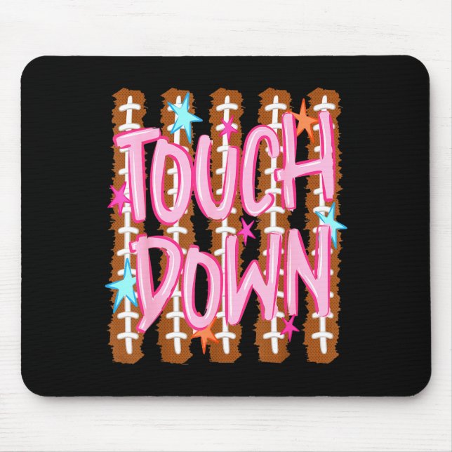 Gestreifte Touchdown-Fußballmutter Herbst-Sport lu Mousepad (Vorne)