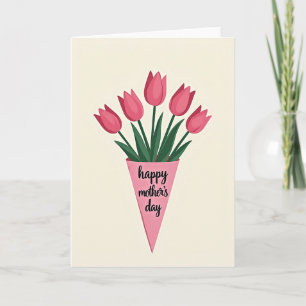 Gestreifte Tulpe Muttertag Geschenkkarte Karte