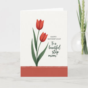 Gestreifte Tulpen Liebeskarte Karte
