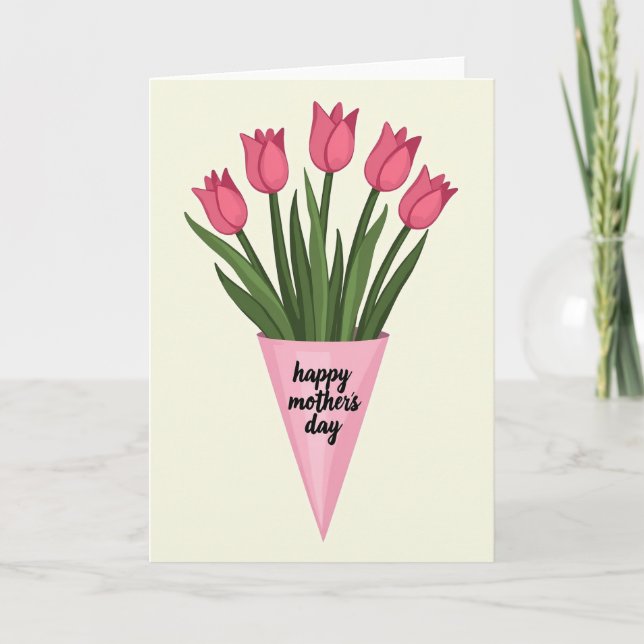 Gestreifte Tulpen Mutterkarte Karte (Vorderseite)