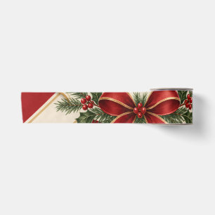 Gestreifte Weihnachten, Frohe Weihnachtsgrüße Stil Satinband