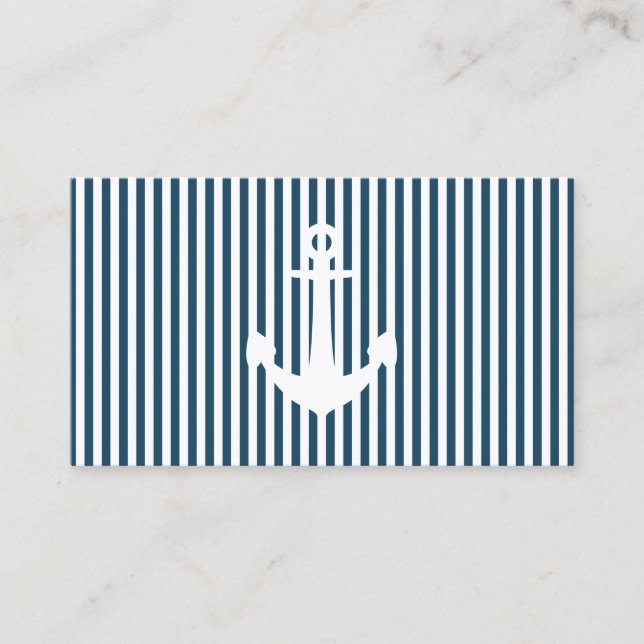 gestreifter Anker der Marine Visitenkarte (Vorderseite)