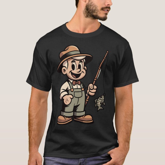 Gestreifter Barsch-Angeln  T-Shirt (Vorderseite)