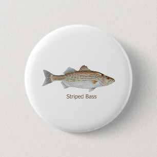Gestreifter Bass-Kunst (betitelt) Button