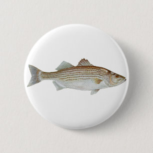 Gestreifter Bass-Kunst Button