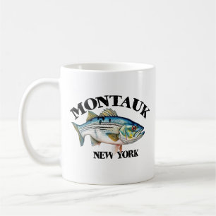 Gestreifter Bass Montauk New York Surfcasting Angl Kaffeetasse