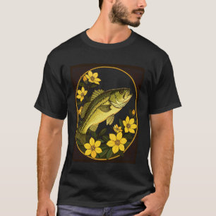 Gestreifter Bass Rockfish und Jasminblüten T-Shirt
