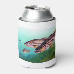 Gestreifter Bass-Schwimmen Dosenkühler